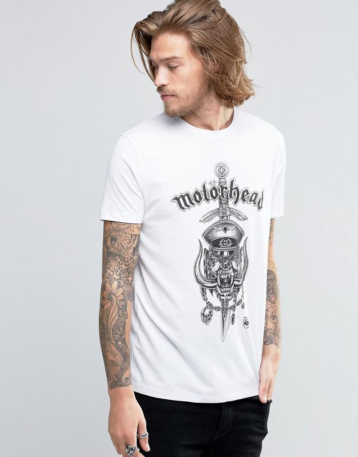 Asos T-shirt With Motorhead Print - White