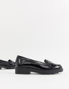 New Look Patent Loafer In Black - Black
