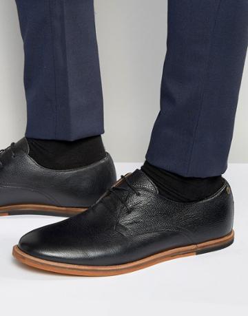 Frank Wright Busby Derby Shoes In Black Leather - Black