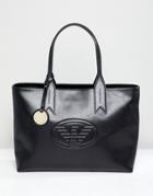 Emporio Armani Signature Zip Tote Bag - Black