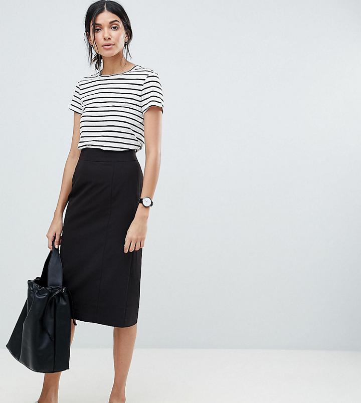 Asos Design Tall Mix & Match Pencil Skirt-black