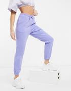 Jdy Slim Cuffed Sweatpants In Lilac - Part Of A Set-purple
