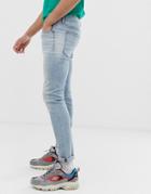 Cheap Monday Tight Skinny Jeans In Light Blue - Blue