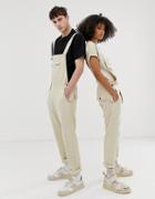 Seeker Unisex Pocket Overalls In Organic Hemp-beige