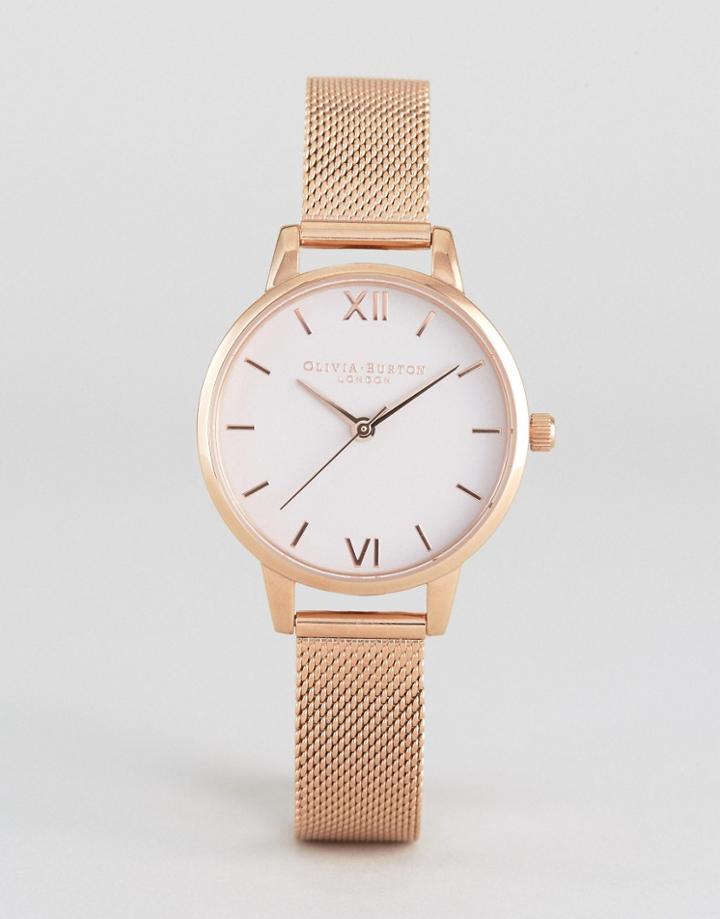 Olivia Burton Begin To Blush Mesh Watch - Gold