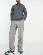 Asos Design Baggy Cord Pants In Charcoal-gray