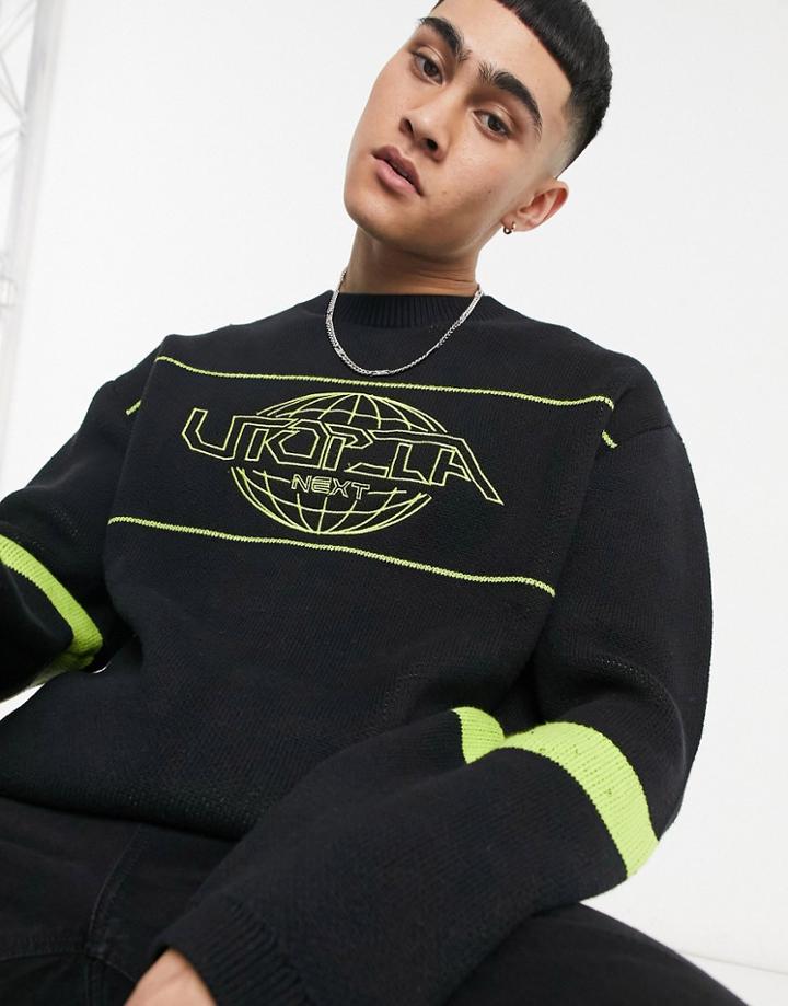 Weekday Jochum 'utopia' Sweater In Black