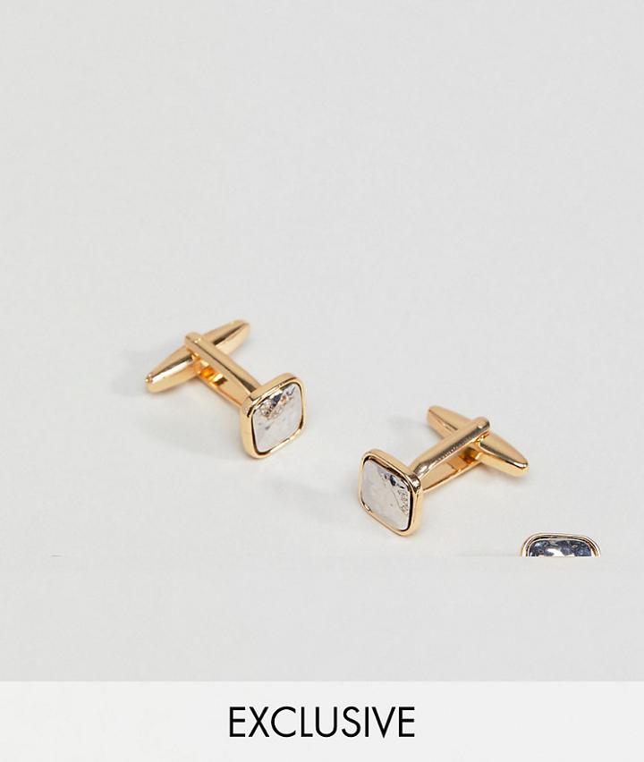 Designb Silver & Gold Square Cufflinks & Lapel Pin In 2 Pack Exclusive To Asos - Silver