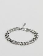 Asos Midweight Chain Bracelet In Silver - Silver