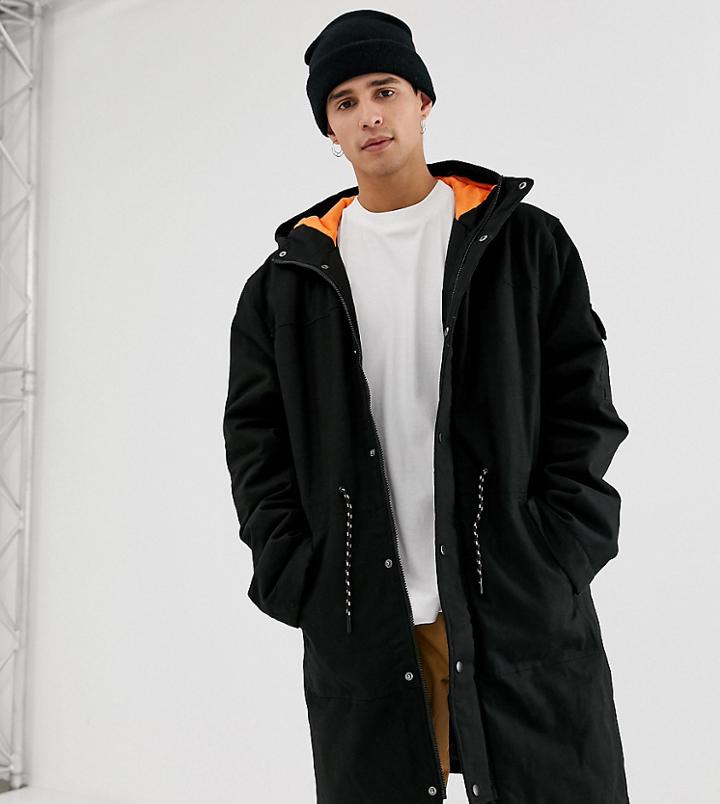 Collusion Parka Jacket In Black