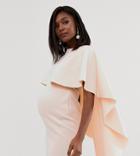 Asos Design Maternity Cape Mini Scuba Bodycon Dress - Pink