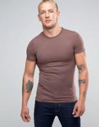 Asos Fitted Fit T-shirt With Crew Neck And Stretch - Red
