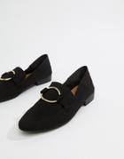 Qupid Flat Loafers - Black