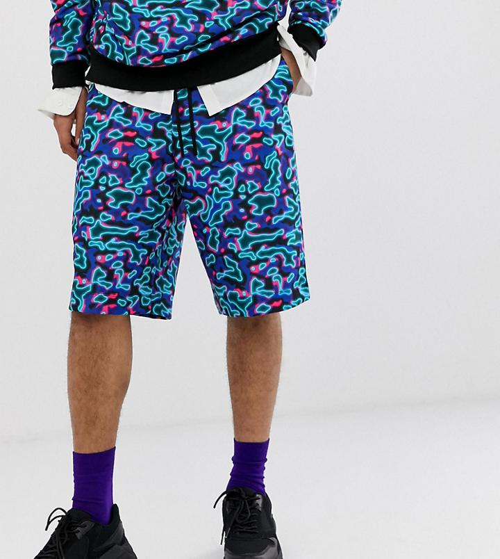 Collusion Cyber Camo Shorts-blue