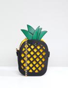 7x Pineapple Novelty Crossbody Bag - Black