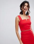 True Violet Notch Front Top-red
