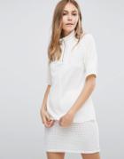 Closet Zip Neck Top - Cream