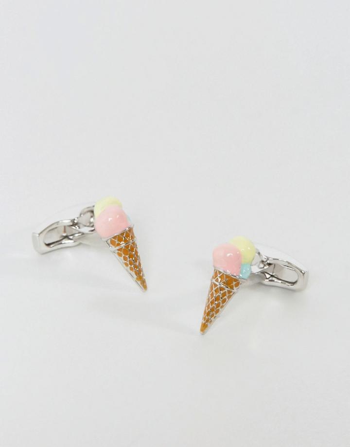 Simon Carter Ice Cream Cone Cufflink - Multi