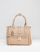 Dune Tote Bag With Gold Hardwear - Taupe