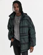 Asos Design Tie Dye Parka In Dark Tonal Colors - Multi