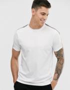 Brave Soul T-shirt With Reflective Tapping - White