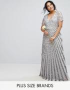 Lovedrobe Luxe Allover Tonal Sequin Maxi Dress - Silver