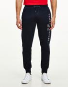 Tommy Hilfiger Leg Logo Cuffed Sweatpants In Navy
