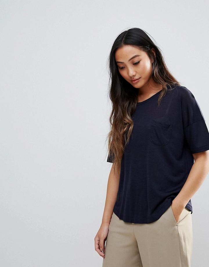 Ymc Wool Blend T-shirt - Navy