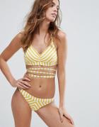 Tommy Hilfiger Gigi Stripe Bikini Set - Gold