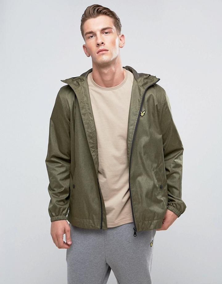 Lyle & Scott Hooded Lightweight Jacket Khaki - Green