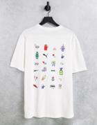 Puma Dowtown Graphic Back Print T-shirt In White