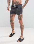 Hype Swim Shorts In Black Polka Dots With Taping - Black