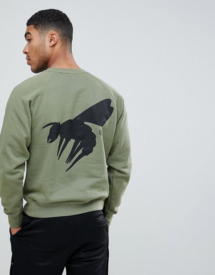 Abuze Ldn Script Logo Back Print Sweater - Green