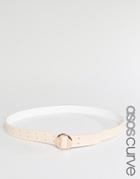 Asos Curve Double Prong Round Belt - Nude