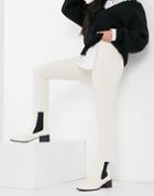 Object Tora High Waist Straight Leg Jeans In White