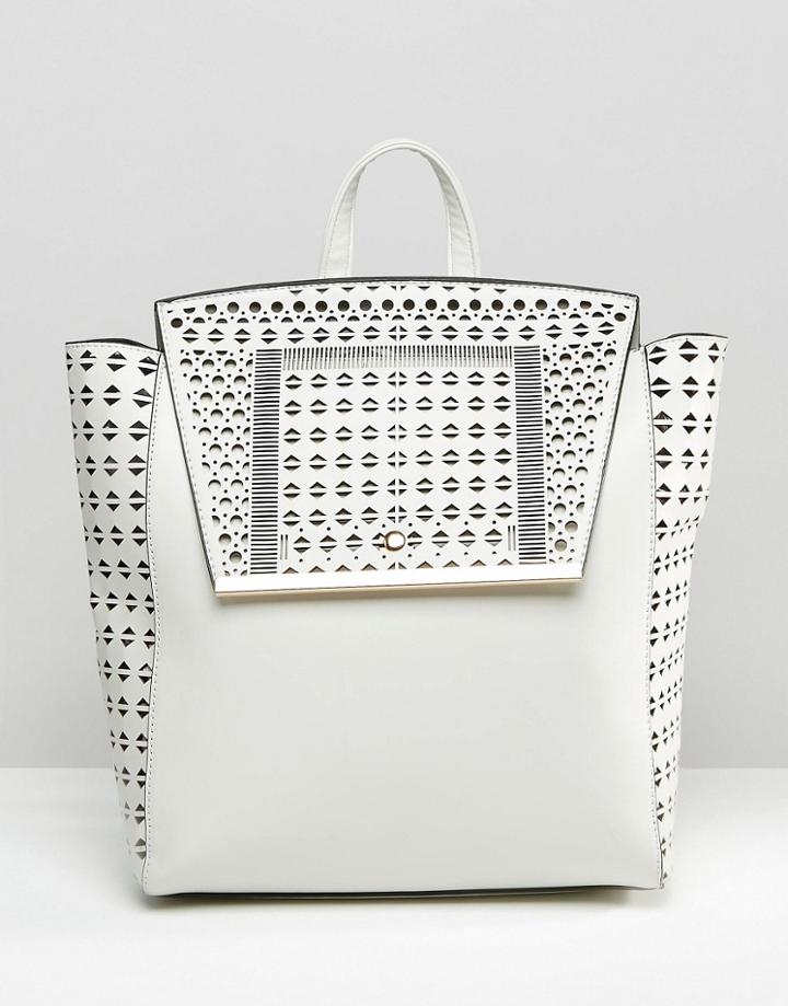 Asos Laser Cut Backpack - Gray