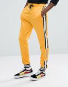 Jaded London Track Joggers In Orange With Sport Stripe - Orange