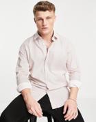 Boss Lukas Micro Print Long Sleeve Shirt-orange