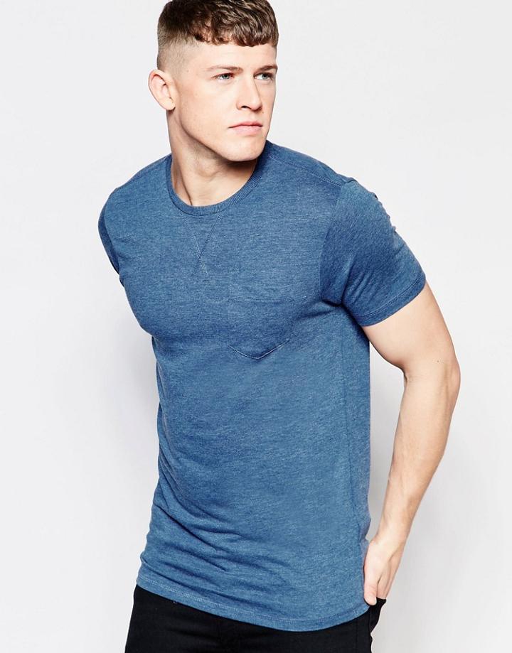 Brave Soul Plain T-shirt - Blue