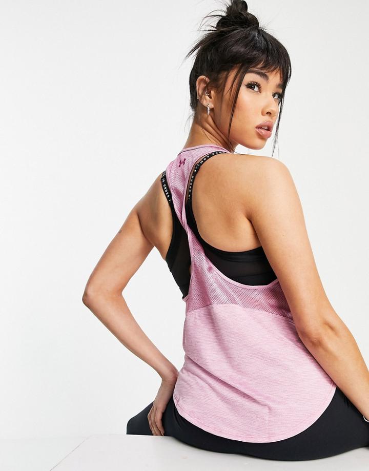 Under Armour Training Tech Vent Tank In Pink