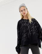 Allsaints Aslan Leopard Sweat Top - Black