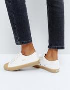 Gola Coaster Sneakers In Off White With Gum Sole - White