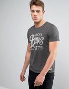 Jack & Jones Longline Cut And Sew T-shirt - Gray