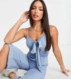 Influence Tall Jumpsuit In Dark Blue-blues