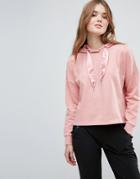 Only Beatrice Sateen Pullers Hoody - Pink