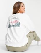 The North Face Outdoors Together Back Print Sweatshirt In White
