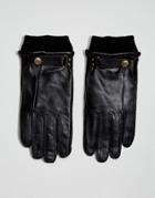 Dents Penrith Leather Gloves In Black - Black