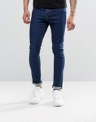 Asos Super Skinny Jeans In 12.05oz True Blue - True Blue