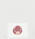 Monki Faux Leather Pig Face Card Holder In White - White