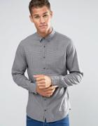 Tommy Hilfiger Shirt With Tonal Check In Ny Regular Fit Gray - Gray